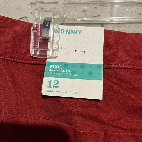 NWT Old Navy Women's Pixie Ankle Length Chino Pants Sz 12 Fall Orange - Picture 5 of 10